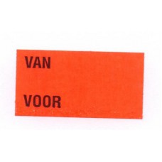 Etiket 37x19 fluor rood VAN VOOR Td27283195